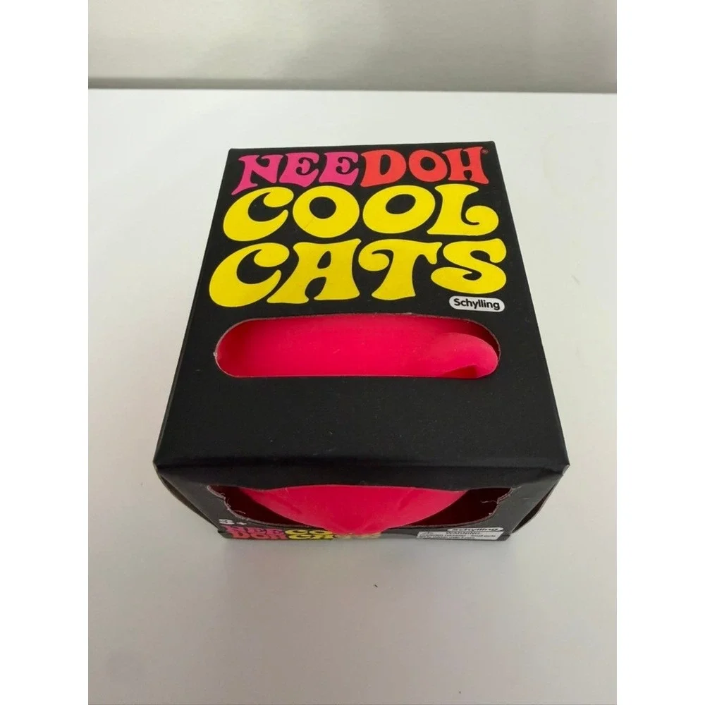 Schylling NeeDoh Cool Cats Toy Unisex OS Pink Squishy Stress Ball NWT